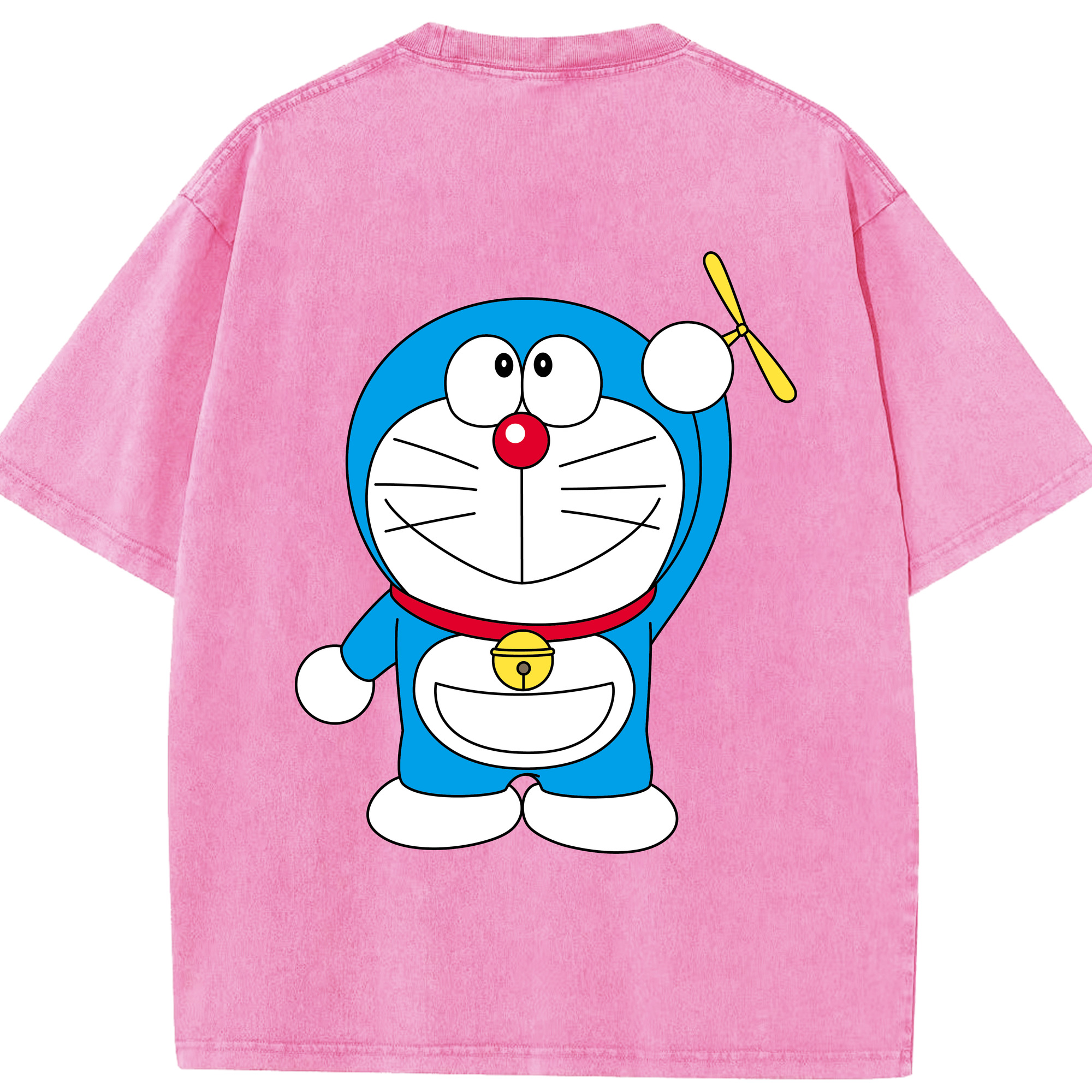 （画像用） ドラえもん Doraemon 綿100% ヴィンテージ風 半袖Tシャツ（背面プリント）